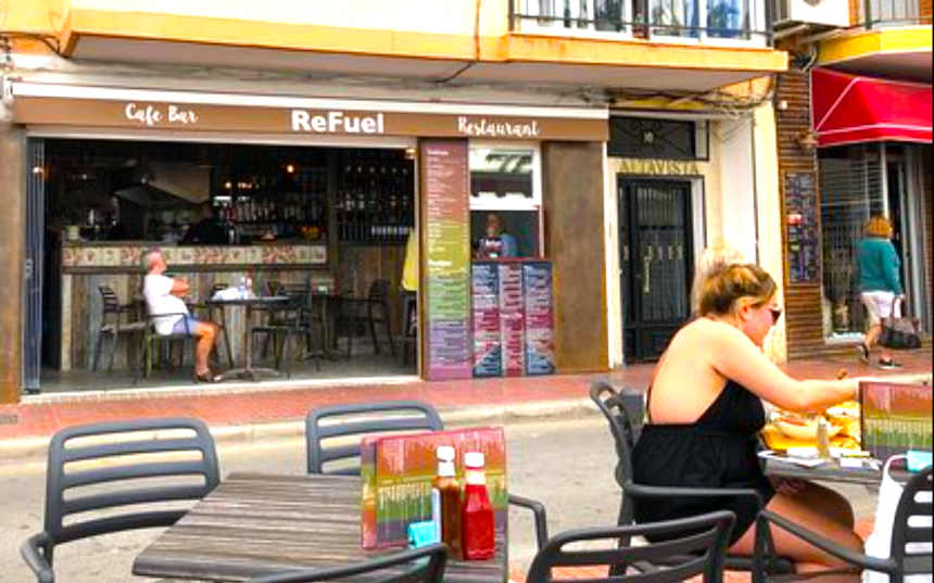 Refuel Cafe Bar Benidorm Terrace with Beach & Sea Views